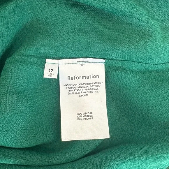 Reformation Emersyn Green Evening Dress - Picture 7 of 10